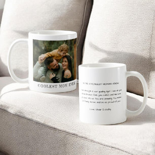Mug Maman la plus cool Photo Message doux Fête des mèr