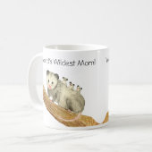 Mug Maman la plus folle du monde ! Opossum et bébés (Devant gauche)