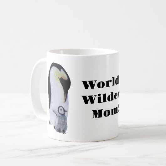 Mug Maman la plus folle du monde ! Pingouin et bébé (Devant gauche)