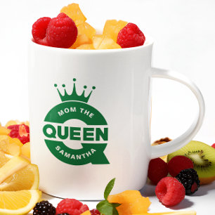 Mug Maman La Reine Vert Typographie Créative