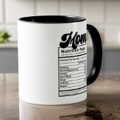 Mug Maman La valeur nutritive Moderne Noir et Blanc Am