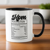 Mug Maman La valeur nutritive Moderne Noir et Blanc Am