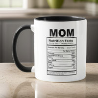 Maman La valeur nutritive Moderne Noir et Blanc Am
