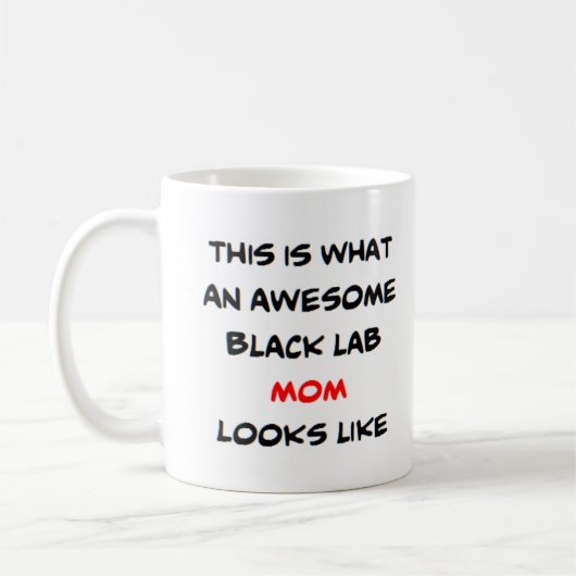 Mug maman lab noir, génial (Gauche)