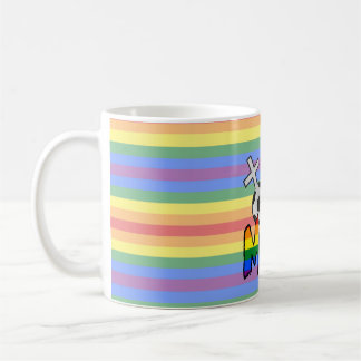 Mug Maman lesbienne du football (avec l'arc-en-ciel)