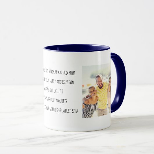 Mug Maman Limerick de la photo du plus grand fils du m (Devant droit)