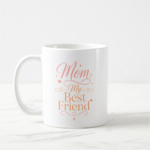 Mug Maman Ma Meilleure Amie Citation Élégante Rose Or
