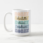 Mug Maman maman moderne Enfants Noms de la fête des mè (Gauche)