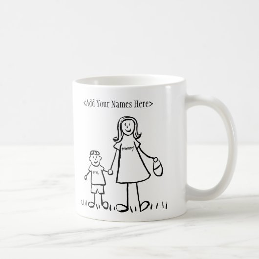 Mug Maman & Me (Noms des Personnalisers) (Droite)