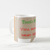 Mug MAMAN merci - texte editable pour autre (Devant gauche)