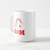Mug Maman Mignon Arc-en-ciel Et Fleurs (Devant gauche)