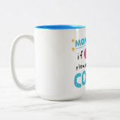 Mug Maman Mignon avec Message de Recharge de Café (Gauche)