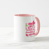 Mug Maman mignonne art floral de mots (Devant droit)