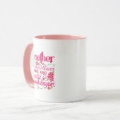 Mug Maman mignonne art floral de mots (Devant gauche)