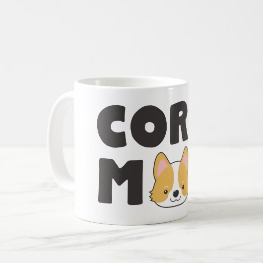 Mug Maman mignonne de corgi (Devant gauche)