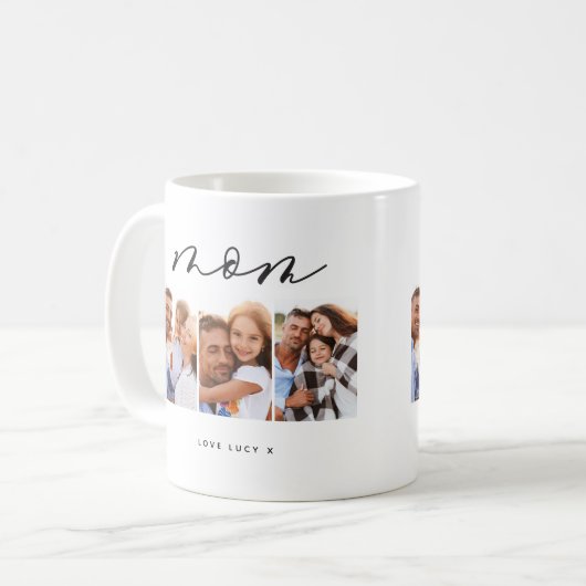 Mug maman mignonne script moderne multi photo cadeau (Devant gauche)