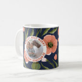 Mug Maman Modèle photo personnalisé Motif de fleurs (Devant gauche)