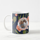 Mug Maman Modèle photo personnalisé Motif de fleurs (Gauche)