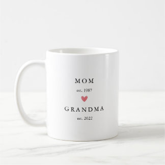 Mug Maman Moderne | Année de Grand-mère Établi. Café