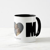Mug Maman moderne Coeur Photo Nom Fête des Mères (Devant droit)