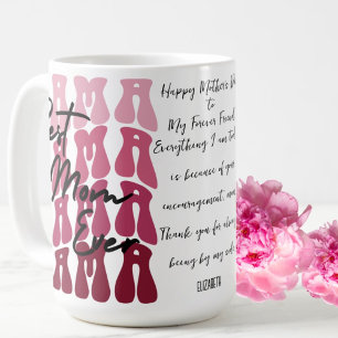 Mug Maman Moderne Maman Message personnalisé Fête des 