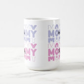 Mug Maman Moderne Pastel Couleur Personnalisée Fête de (Centre)