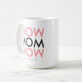 Mug Maman | Mother's Day Name Modern Pink Super Cute (Devant gauche)