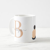 Mug Maman musulmane avec 2 filles et 1 fils Personnali (Devant gauche)