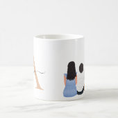 Mug Maman musulmane avec 2 fils et 1 fille Personnalis (Centre)