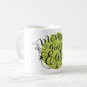 Mug Maman n'est pas facile Vert Aquarelle (Devant gauche)