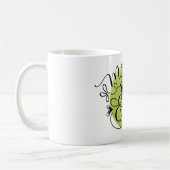 Mug Maman n'est pas facile Vert Aquarelle (Gauche)