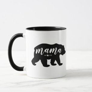 Mug Maman noire et blanche Bear Established Year de