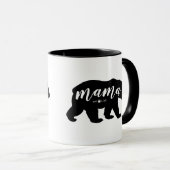 Mug Maman noire et blanche Bear Established Year de (Devant droit)