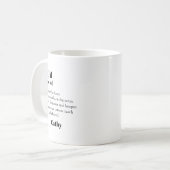 Mug Maman Noun Définition Fête des mères Café-Mug (Devant gauche)