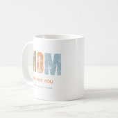 Mug Maman Nous Vous Aimons Automne Moderne Typographie (Devant gauche)