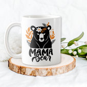 Mug Maman Ours Élégant Fleurs Maman