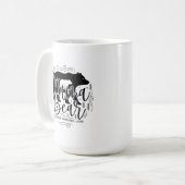 Mug Maman Ours Protecteur Noir et Blanc Script Maman O (Devant gauche)