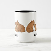 Mug Maman Ourse Mignonne Dessinée à la Main Meilleure  (Centre)