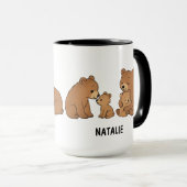 Mug Maman Ourse Mignonne Dessinée à la Main Meilleure  (Devant droit)