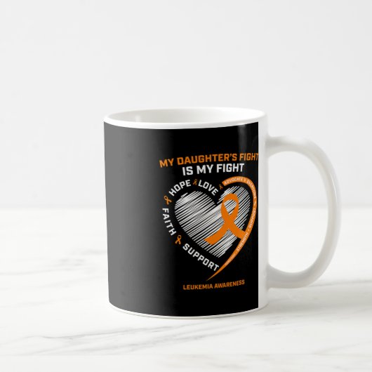 Mug Maman Papa Orange Mes Filles Lutter Contre La Leuc (Droite)