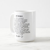 Mug Maman personnalisée à être de bébé bosse (Devant gauche)