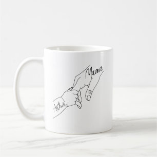 Mug Maman personnalisée avec des enfants se tenant la