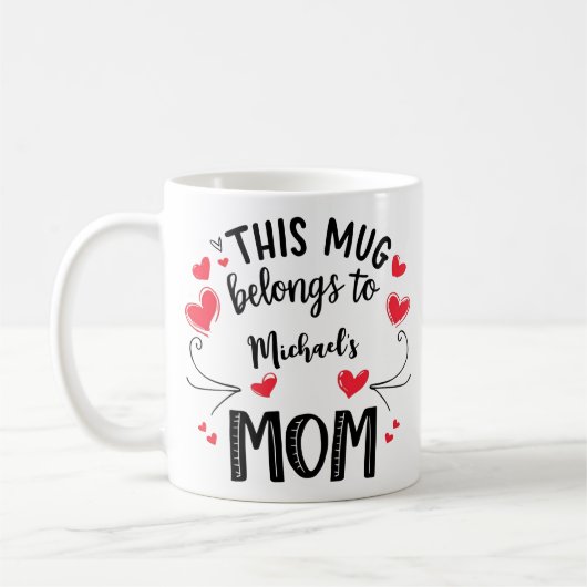 Mug Maman Personnalisée - Cette Mug appartient à l (Gauche)