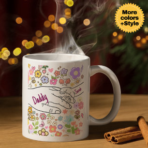 Mug Maman Personnalisée - Mains & Coeur 3D Effet G