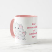 Mug Maman petite fille sentiment faire-part (Devant gauche)