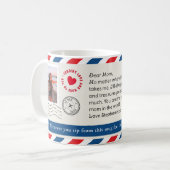 Mug Maman Photo Collage Lettre manuscrite Hugs (Devant gauche)
