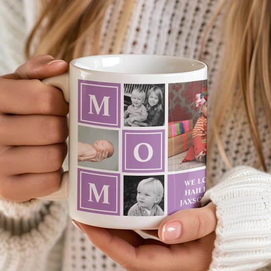 Mug Maman Photo Collage Purple Mothers Day