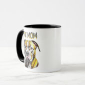 Mug Maman Pit Bull | Amoureuse des chiens  (Devant gauche)
