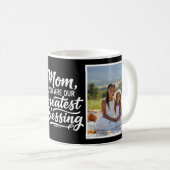Mug Maman Plus Grande Bénédiction Écriture Pinceau 2 P (Devant droit)