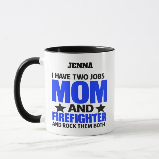 Mug Maman pompier fière (Gauche)